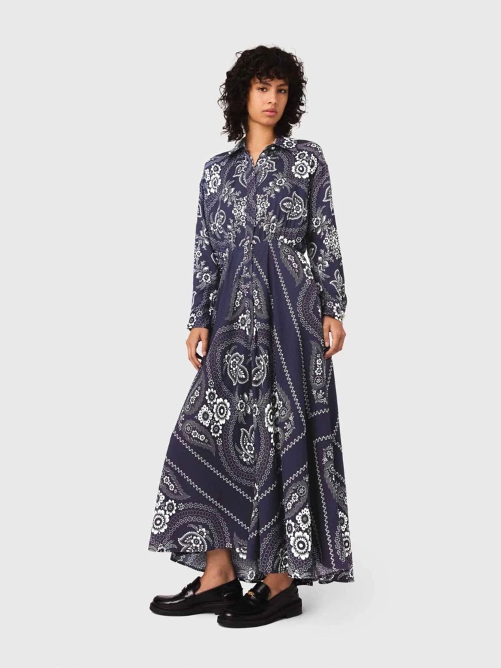Maje Maxi bandana print dress